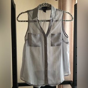 Wet Seal Women’s Sheer Sleeveless Chiffon Shirt - Size Small